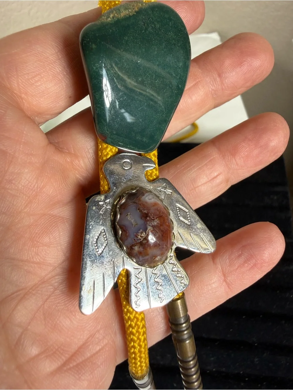 Thunderbird Bolo Tie With Stone Accents
